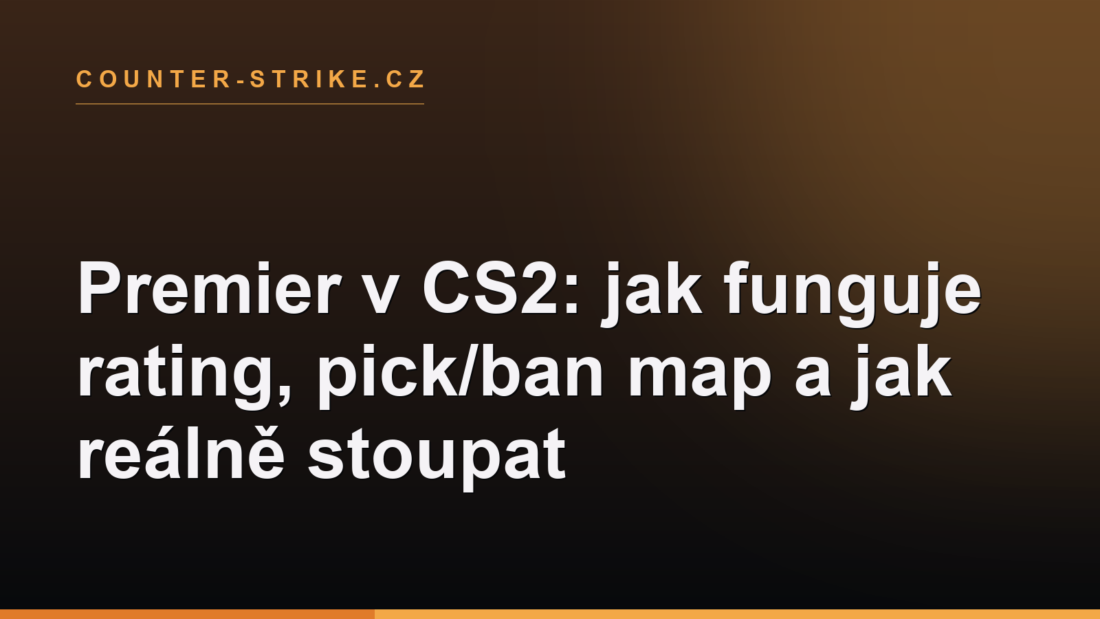 Premier v CS2: jak funguje rating, pick/ban map a jak reálně stoupat